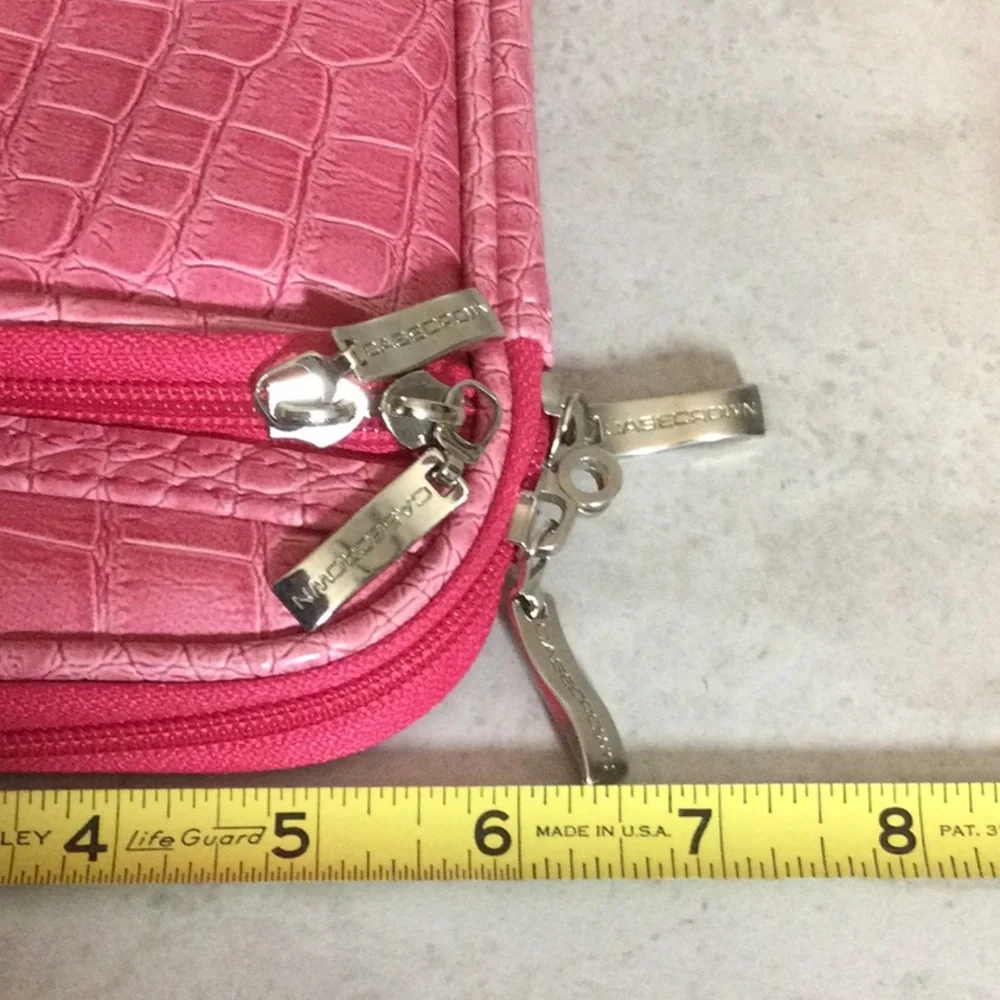 Case-Crown Pink Croc-Embossed Tablet Case